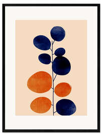 Gerahmter Kunstdruck Doppelblüte I