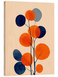 Holzbild Doppelblüte II