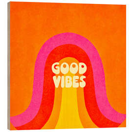 Holzbild Retro Good Vibes