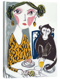 Leinwandbild Frühstück mit einem Freund