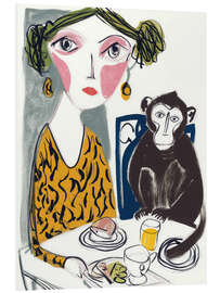 Hartschaumbild Frühstück mit einem Freund