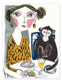 Poster Frühstück mit einem Freund