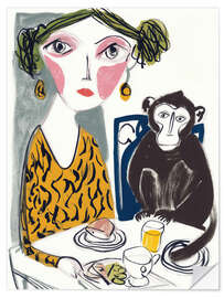 Wandsticker Frühstück mit einem Freund