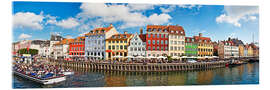 Acrylglasbild Gebäude am Kanals Nyhavn in Kopenhagen, Dänemark