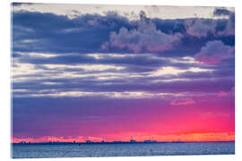 Acrylglasbild Sonnenuntergang über Kopenhagen, Dänemark