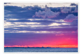 Poster Sonnenuntergang über Kopenhagen, Dänemark