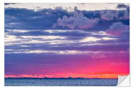 Wandsticker Sonnenuntergang über Kopenhagen, Dänemark