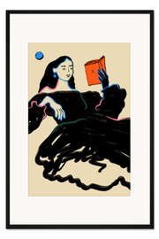 Gerahmter Kunstdruck Mitternachtslektüre