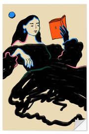 Wandsticker Mitternachtslektüre