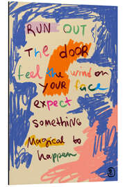 Tableau en aluminium Magical Day Message - Sandra Poliakov