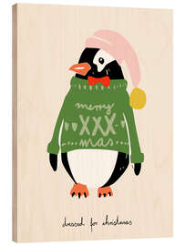 Holzbild Dressed up for Christmas - Annick