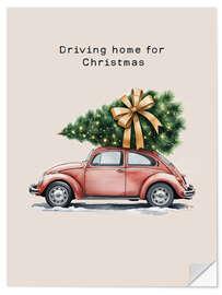 Wandsticker Driving home for Christmas