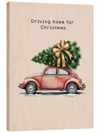 Holzbild Driving home for Christmas