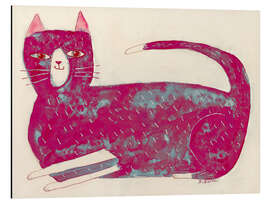 Alubild Pinke Katze - Sharyn Bursic
