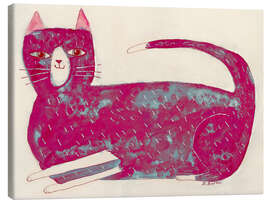 Leinwandbild Pinke Katze - Sharyn Bursic