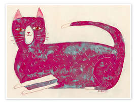 Wandbild Pinke Katze - Sharyn Bursic