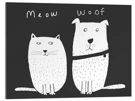 Acrylglasbild Meow woof