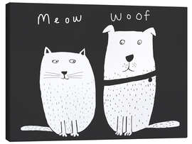 Leinwandbild Meow woof