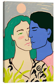 Leinwandbild Liebende under the moon - Sandra Poliakov