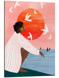 Alubild Sonnenuntergang ganz allein