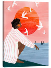 Leinwandbild Sonnenuntergang ganz allein