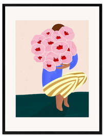 Gerahmter Kunstdruck Blumenstrauß