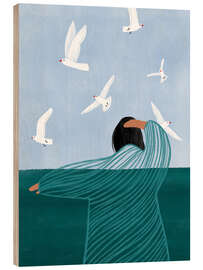 Holzbild Ruhe am Meer