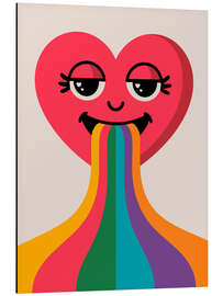 Alubild Regenbogenherz