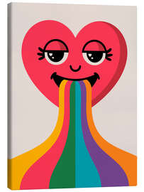 Leinwandbild Regenbogenherz