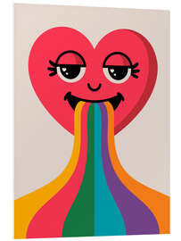 Hartschaumbild Regenbogenherz