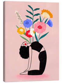 Leinwandbild Floral Yoga Fusion