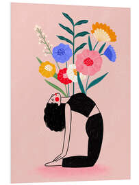 Hartschaumbild Floral Yoga Fusion