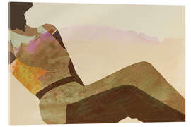 Acrylglasbild Zurückgelehnte Silhouette - Erdtöne - Cartissi