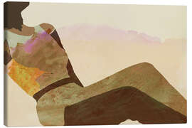 Leinwandbild Zurückgelehnte Silhouette - Erdtöne - Cartissi