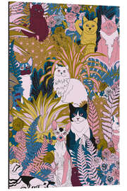 Tableau en aluminium Garden of Cats