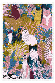 Wandbild Katzngarten