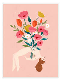 Wandbild Ich bin eine Blume - Bea Müller