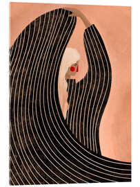 Acrylglasbild Die Frau im schwarzen Kleid