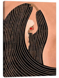 Leinwandbild Die Frau im schwarzen Kleid