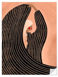 Wandsticker Die Frau im schwarzen Kleid