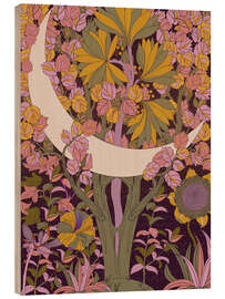 Holzbild Moonlit Blooms