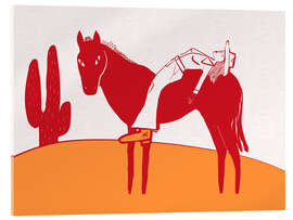 Acrylglasbild Ruhetag der Cowgirl - Sharyn Bursic