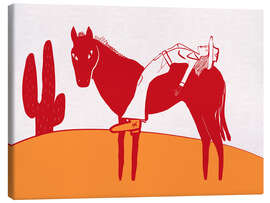 Leinwandbild Ruhetag der Cowgirl - Sharyn Bursic