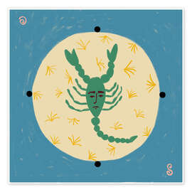 Wandbild Skorpion mit menschlichem Gesicht - Sandra Poliakov