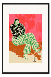 Gerahmter Kunstdruck Ruhiges Frauenporträt