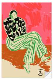 Wandsticker Ruhiges Frauenporträt