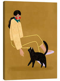 Leinwandbild Katzenmama - Bea Müller