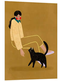 Hartschaumbild Katzenmama - Bea Müller