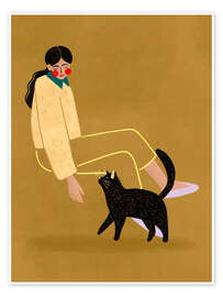 Wandbild Katzenmama - Bea Müller