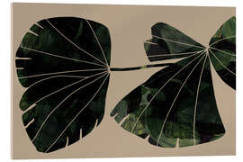 Obraz na szkle akrylowym Lush Leaf - Graphic Plant Print No.1 - Cartissi